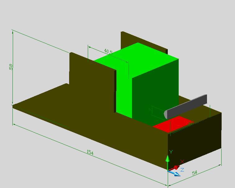 Π Ε Εικόνα 4.2: Σχεδιασµός µοντέλου στο AutoCAD 4.2 Στάδια Πειράµατος Αρχικά τοποθετείται η πλάτη της συσκευής (Π) (Εικόνα 4.2) σε καθορισµένη απόσταση από την σήραγγα.