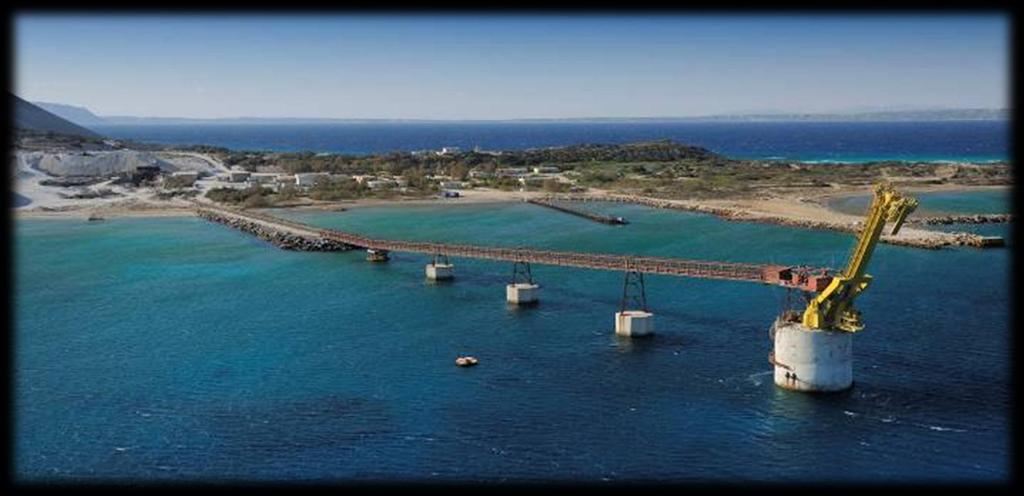 Ορυχείο ΓΥΑΛΙ/Κύριες Πληροφορίες Παραγωγική Ικανότητα: 850.000τ