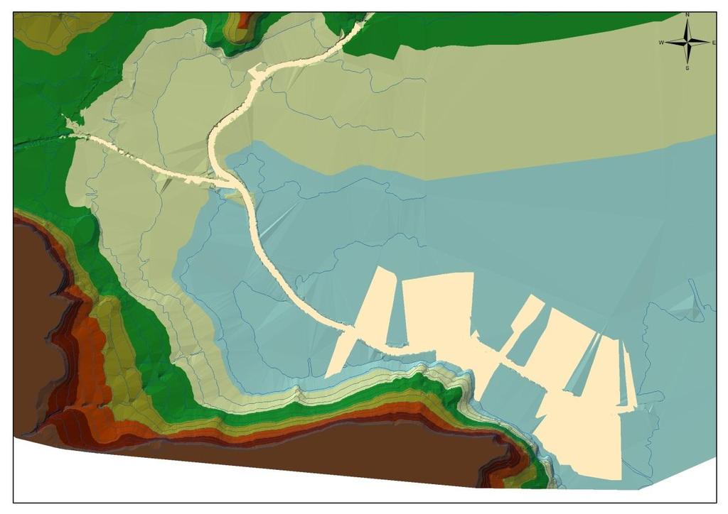 Πλημμυρικοί Χάρτες Παρακάτω φαίνονται οι χάρτες πλημμυρικών περιοχών (σχήματα 5.67 και 5.69) και ύψους ελεύθερης επιφάνειας (σχήματα 5.68 και 5.