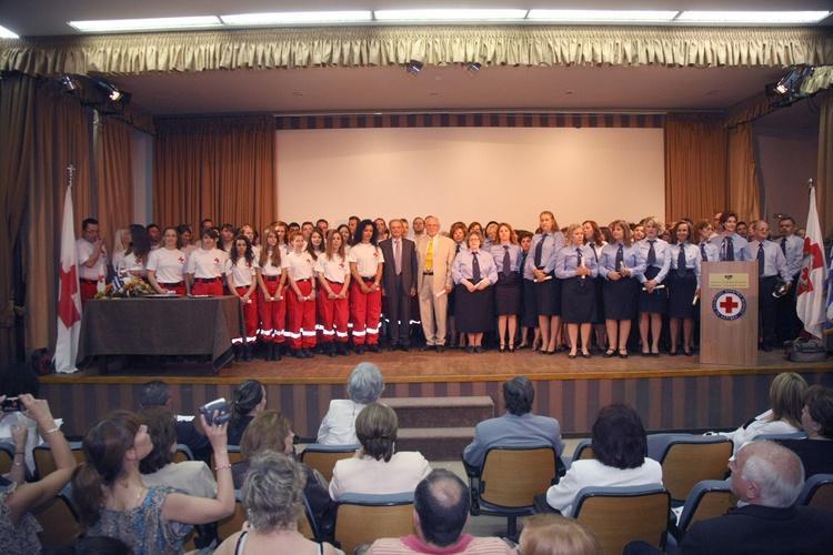 Λάρισας Τελετή Υπόσχεσης Εθελοντών, Απονομής Πτυχίων και Προαγωγών του Σώματος Εθελοντών Σαμαρειτών, Διασωστών & Ναυαγοσωστών του Ελληνικού Ερυθρού Σταυρού.