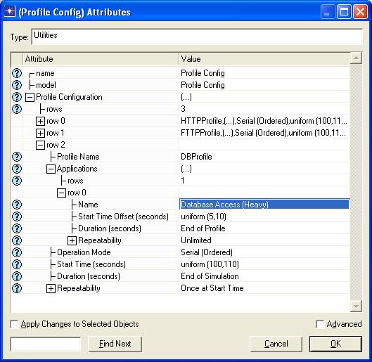 DBProfile, συμπεριλαμβανομένης της εφαρμογής Database Access (Heavy) Εικόνα 7-10 HTTP Profile 8.