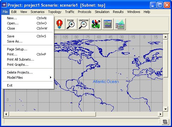 1.4.1 File Menu Εικόνα 1-10 File Menu New: Σβήνει τον προηγούμενο χώρο εργασίας και δημιουργεί ένα νέο για την δημιουργία του μοντέλου. Open: Ανοίγει ένα υπάρχον μοντέλο.