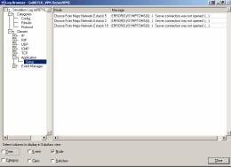 Εικόνα 4-16 Simulation Log for NoVPN Είναι σαφές ότι όταν δεν έχουμε VPNs, όλη η κυκλοφορία περνάει μέσα από το Firewall χωρίς οποιαδήποτε ενθυλάκωση και έτσι το proxy δεν επιτρέπει στην κυκλοφορία