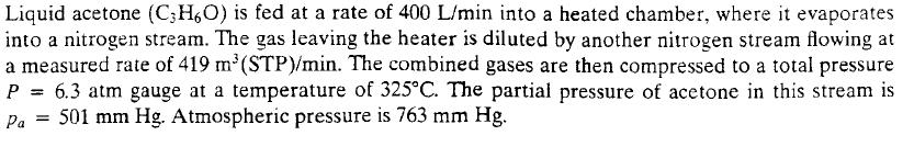 23 ΙΔΑΝΙΚΑ ΑΕΡΙΑ F 5.2.5 Υγρή ακετόνη τροφοδοτείται με παροχή 400 L/min σε θερμαινόμενο θάλαμο όπου εξατμίζεται σε ρεύμα αζώτου.