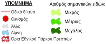 αρκεύθου του ΕΠαΠ (Μικρός αριθμός σημαντικών ειδών: