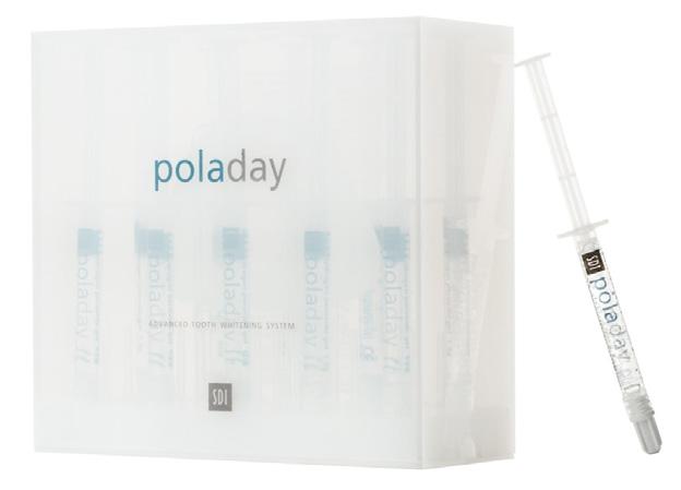 Pola Day: Λευκαντικό ζελέ, 6% υπεροξείδιο του υδρογόνου, για χρήση στο σπίτι κατά την διάρκεια της ημέρας. 10x 1,3g σύριγγες.