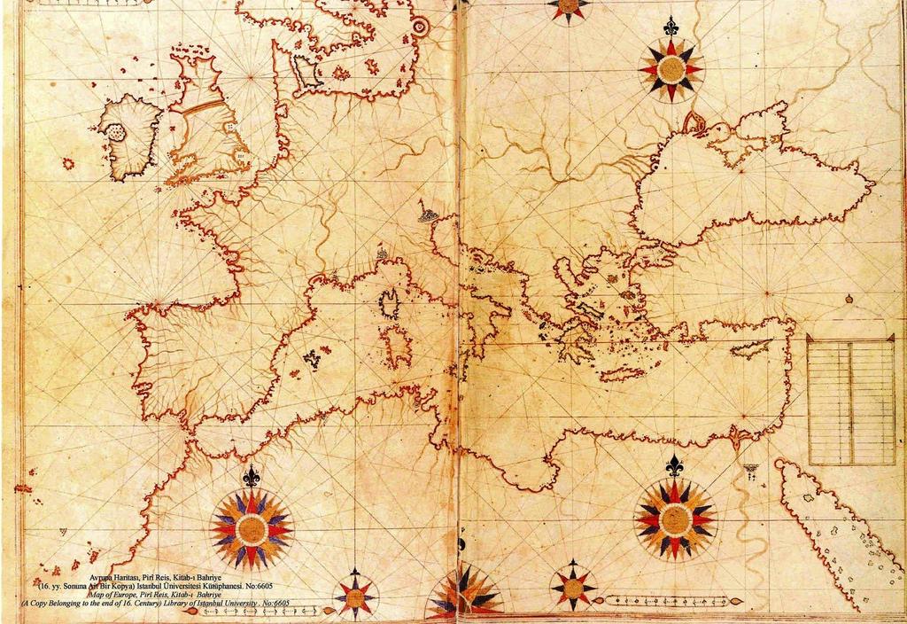 Piri Reis, Χάρτης της Ευρώπης και της