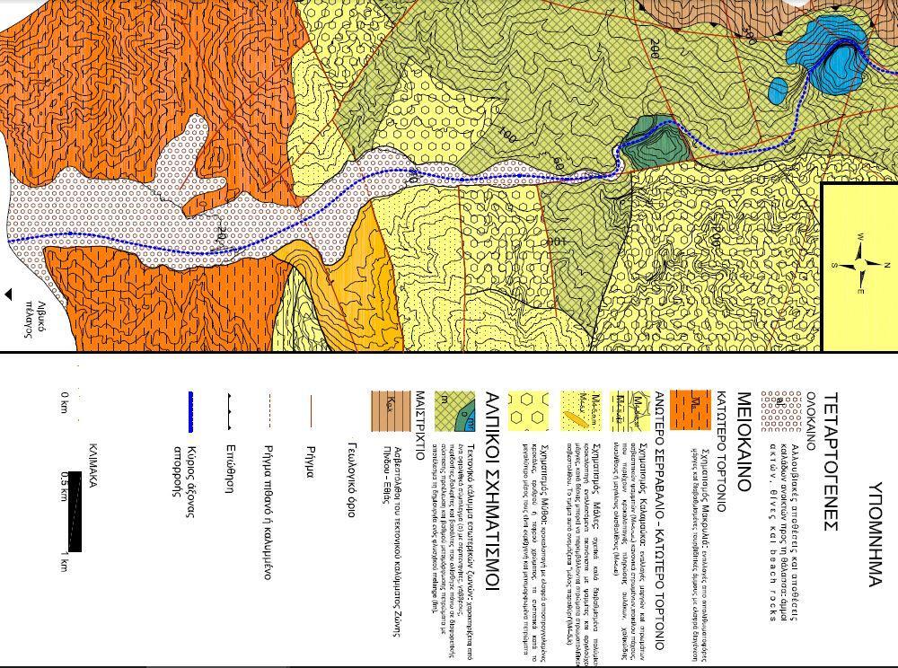 vi. Εικόνα 3.4.1: Στρωματογραφία περιοχής λεκάνης απορροής ποταμού Μύρτου 3.5.