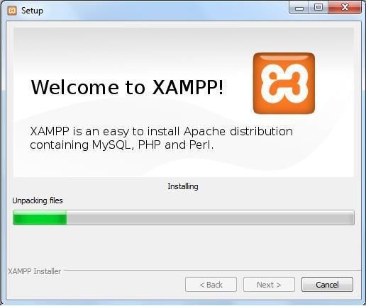 Next. Το XAMPP είναι έτοιµο να