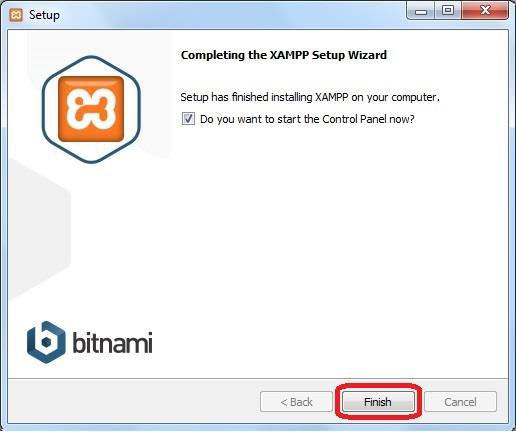 Εικόνα 3.6 Εγκατάσταση XAMPP Έναρξη.
