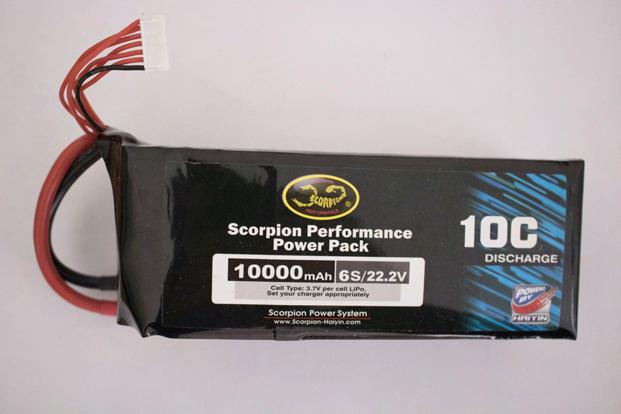 42 Περιγραφή συστήματος OspreyT Σχήμα 5.14: Scorpion Performance Power Pack 10000mAh 6s/22.2V (Εικόνα 5.
