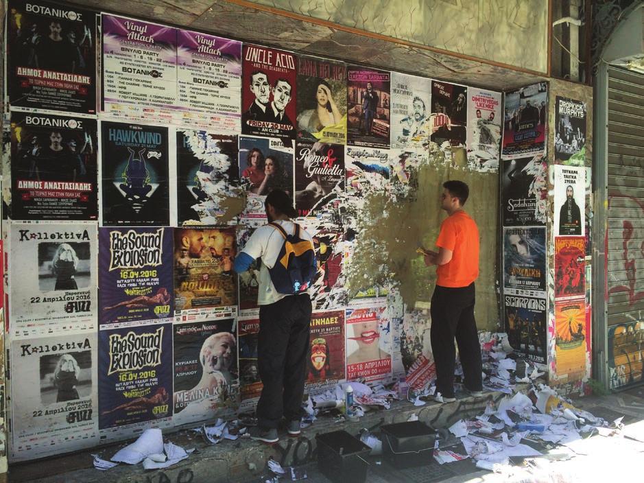 In order to terminate the infinite poster pollution but also to inform citizens about the environmental footprint left by outdoor advertising, members of the social entreprise