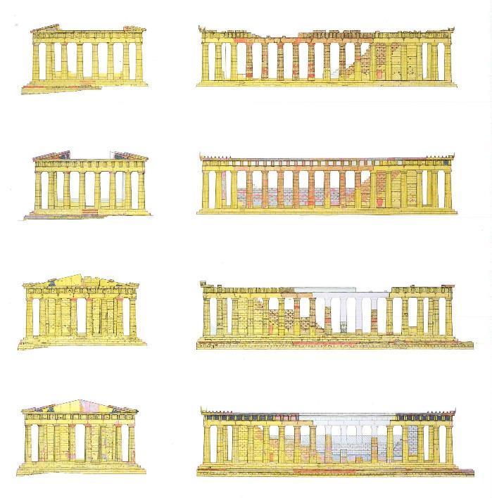 State of Preservation of east and north sides in 1983 Τα 12 αναστηλωτικά προγράμματα του Παρθενώνα όπως διατυπώθηκαν το 1983 από