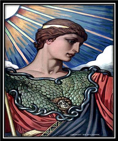 Minerva/Αθηνά Η Μινέρβα (Minerva) είναι κόρη του Γιούπιτερ και η θεά της σοφίας, του πολέμου, των επιστημών και των τεχνών, αλλά και προστάτιδα του γάμου και των γεννήσεων στη ρωμαϊκή μυθολογία.