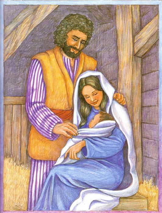 Η Μαρία και ο Ιωσήφ ήταν πολύ χαρούμενοι και πολύ περήφανοι. Ήξεραν ότι το μωρό τους ήταν στ' αλήθεια ο Γιος του θεού. Ήξεραν ότι ήταν ξεχωριστός.