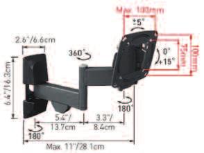 κινήσεων, 19 έως 65 Βάση TV - LED/