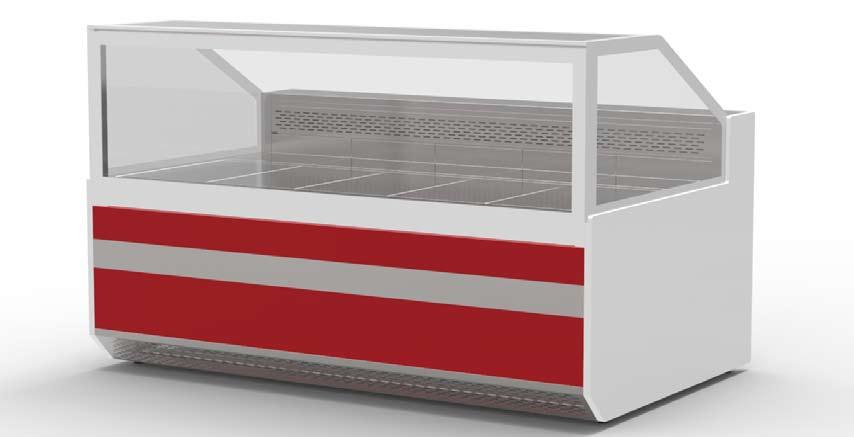 Βιτρίνα ψυγείο αλλαντικών - κρεάτων Έκτωρ - Ενσωματωμένη μηχανή