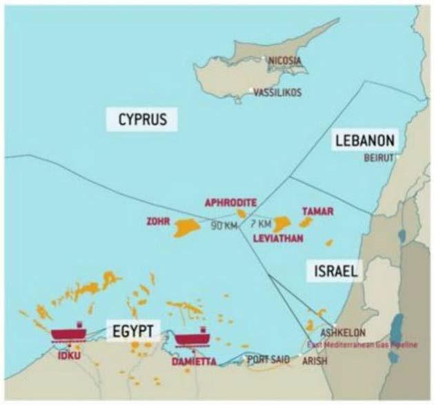 Χάρτης : Εγκαταστάσεις αποθήκευσης και επαναεροποίησης ΥΦΑ (LNG) Αιγύπτου Β)Σχέσεις Αιγύπτου Τουρκίας - Λιβύης Από αρχαιοτάτων χρόνων μέχρι και σήμερα, η Αίγυπτος και η Τουρκία αποτελούν τις δύο