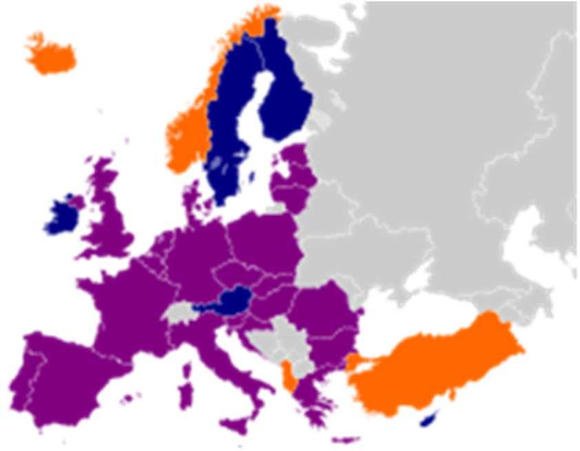 60 Εντός του EDAστην κοινή οµάδα εργασίας δυνατοτήτων Στην αντιµετώπιση της τροµοκρατίας και της διάδοσης όπλων µαζικής καταστροφής 120 Με µπλε, κράτη µόνο της ΕΕ, µε πορτοκαλί κράτη µόνο του ΝΑΤΟ