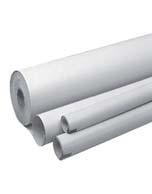 EKAFOL Isogenopak - biela, šedá a čierna PVC fólia (Okapak, Durofol) Tvarovky z PVC fólie bielej farby: Kolená 90, 45, T kusy, fólia v roli,