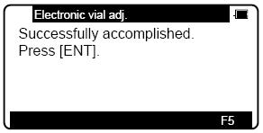 2 Nivela sferică Verificare 1. Rectificaţi mai întâi nivela electronică 2.