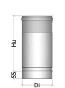 LINEARI STRAIGHT ELEMENTS NI 194: ELEMENTO LINEARE (190mm) STRAIGHT CHIMNEY SECTION (190mm) Elemento essenziale di un camino o di un canale da fumo Main component either of the chimney both of the