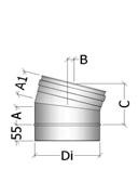 ALLACCIAMENTI TEE ELEMENTS NI 070: ALLACCIAMENTO 90 90 TEE Elemento previsto per il raccordo al camino del canale da fumo, con inclinazione pari a 90 Element designed to connect the connecting flue