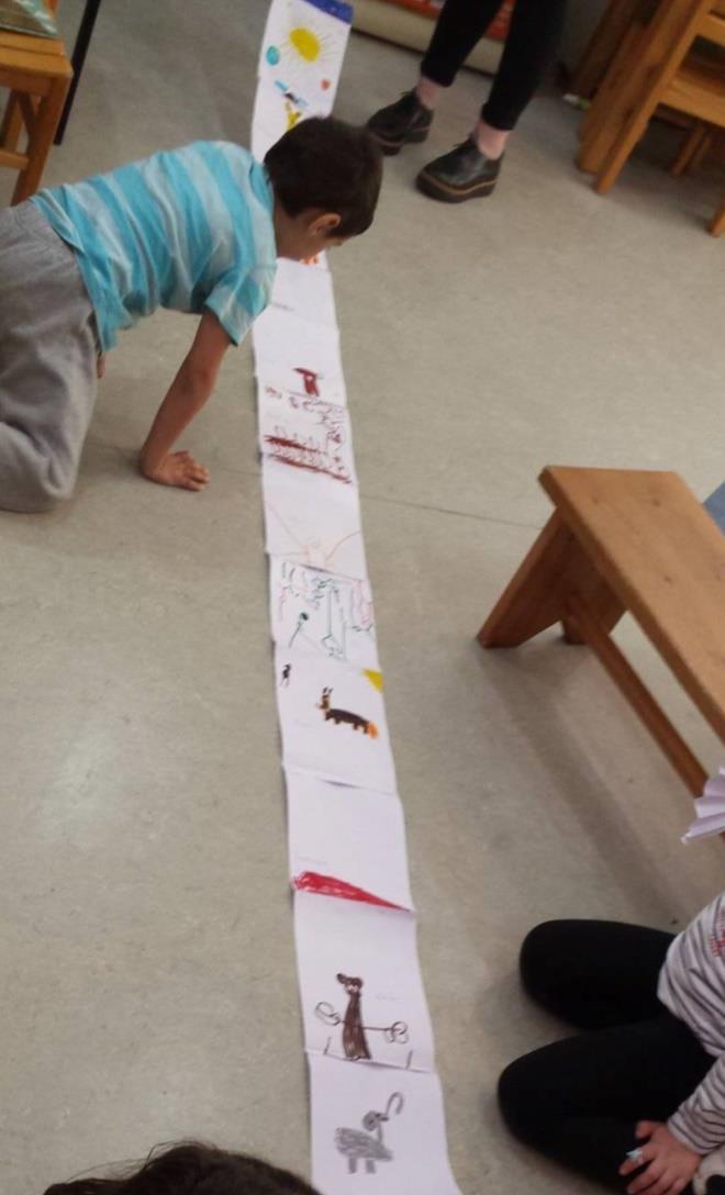 Το δικό μας ψηλό βιβλίο (1/2) Με τα παιδιά αποφασίσαμε να φτιάξουμε τη δική μας ιστορία, η οποία είχε τον τίτλο «Ένας πιγκουίνος στο Διάστημα».
