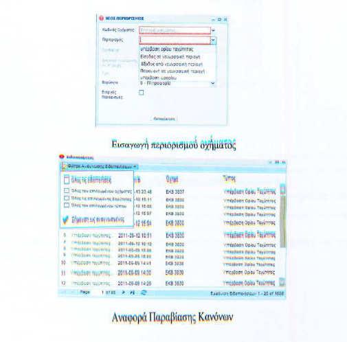 Αναφορά µέτρησης κατανάλωσης καυσίµου Λαµβάνοντας υπόψη την κίνηση του οχήµατος (ταχύτητα) σε συνδυασµό µε τα διανυθέντα χιλιόµετρα, πορεία, κατεύθυνση κτλ.