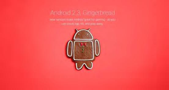 Εικόνα 11: Android Gingerbread 1.3.7 Android 3.0 Honeycomb Κυκλοφόρησε στις 9 Μαΐου του 2011, με την ιδιαιτερότητα ότι προοριζόταν αποκλειστικά για tablets.