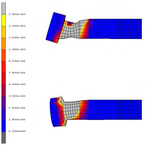 400 o C Φ=22.17mrad M=111.73kNm Φ=28.69mrad M=117.80kNm Φ=35.23mrad M=121.