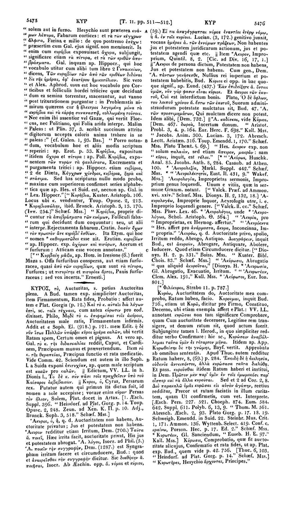 54? 5 ΚΥΡ [Τ. II. pp. 511 5120 " solem aut in furno.