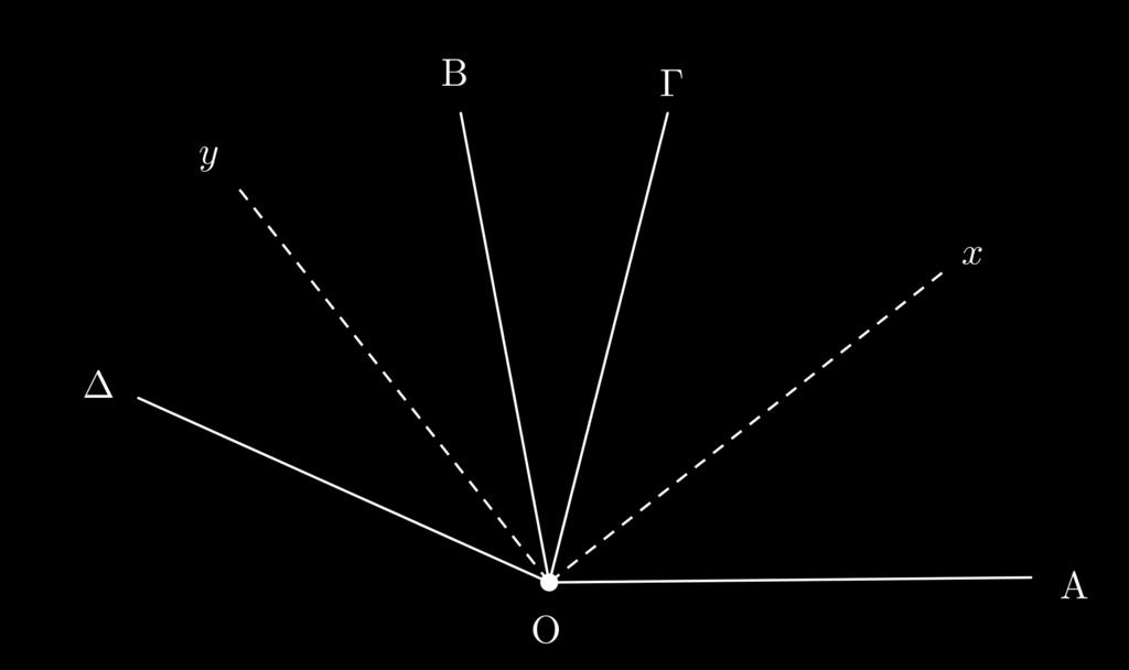 AÔΓ και η Oy είναι η διχοτόμος της Να αποδείξετε ότι: AÔB + Γ Ô xôy = 2 5.
