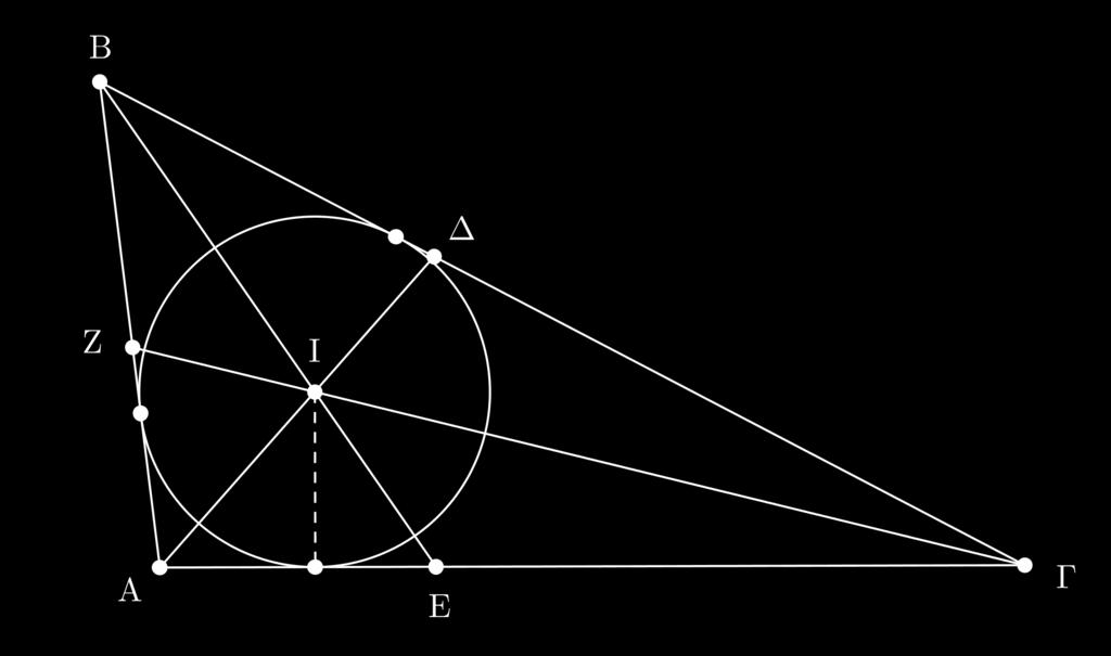 Οι διχοτόμοι των γωνιών ενός τριγώνου διέρχονται από το ίδιο σημείο.