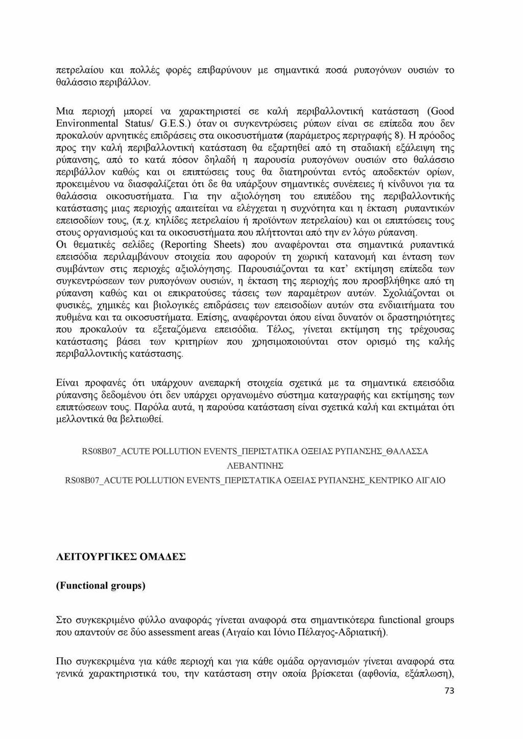 π ε τ ρ ε λ α ίο υ κ α ι π ο λ λ έ ς φ ο ρ έ ς ε π ιβ α ρ ύ ν ο υ ν μ ε σ η μ α ν τ ικ ά π ο σ ά ρ υ π ο γ ό ν ω ν ο υ σ ιώ ν το θ α λ ά σ σ ιο π ερ ιβ ά λ λ ο ν.