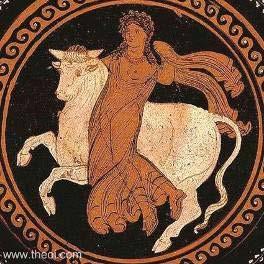 Texto A30, El rapto de Europa Ἀππολόόδωρος Βιβλιοθήήκη (III, 1, 1-2) Ἀγήήνωρ δὲ παραγενόόµμενος εἰς τὴν Φοινίίκην γαµμεῖ Τηλέέφασσαν καὶ τεκνοῖ θυγατέέρα µμὲν Εὐρώώπην, παῖδας δὲ Κάάδµμον καὶ