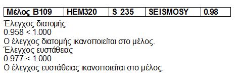 δυσμενέστερος συνδυασμός είναι ο σεισμικός μετά την αφαίρεση των συνδέσμων