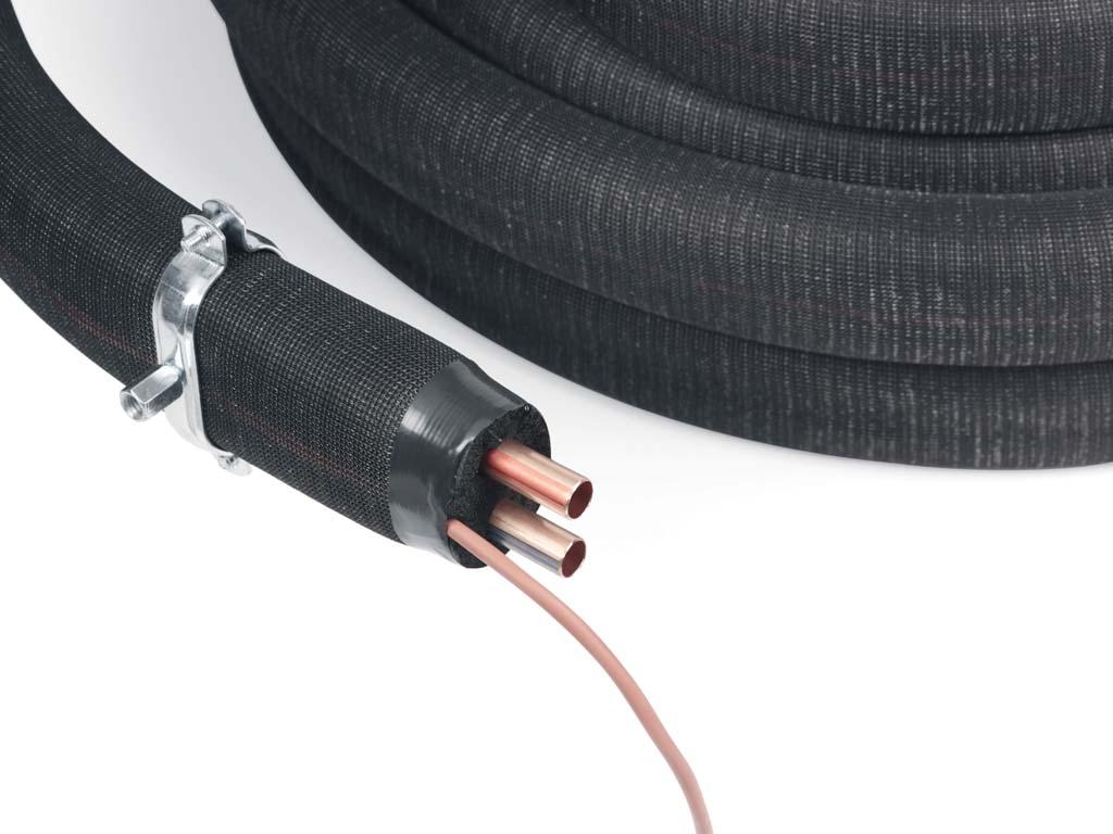 Tubare compactă -Ţeavă moale flexibilă de Cu Φ 15 mm, cu izolaţie adecvată regimului de temperatură, rezistentă la