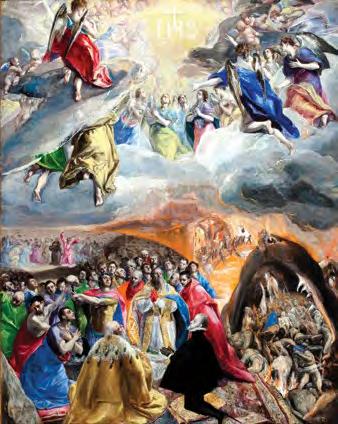 ΤΟ ΜΑΡΤΥΡΙΟ ΤΟΥ ΑΓΙΟΥ ΜΑΥΡΙΚΙΟΥ ΕΣΚΟΡΙΑΛ THE MARTYRDOM OF SAINT MAURICE ESCORIAL Η λατρεία του ονόματος του Ιησού ή Αλληγορία της Ιερής Συμμαχίας, π. 1579-1582 Λάδι σε καμβά, 140 x 110 εκ.
