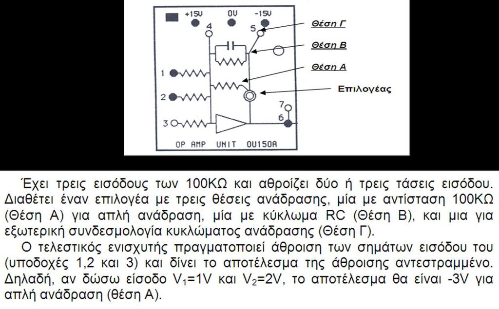 Κύκλωμα τελεστικού Ενισχυτή