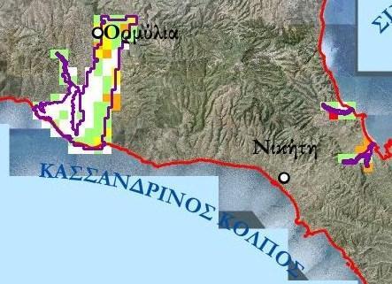 Στο Μέσο πλημμυρικό σενάριο περιόδου επαναφοράς Τ=50 ετών θίγεται ο οικισμός όρμου Παναγιάς και 680στρ καλλιεργήσιμων εκτάσεων.