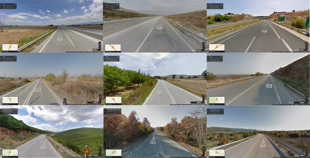 RETIS-RISK Παραδοτέο 4.2 ο αριθμός και το πλάτος των λωρίδων, το πλάτος των ερεισμάτων, η ύπαρξη ή όχι κεντρικής νησίδας καθώς και τα όρια ταχύτητας. Σχήμα 3.