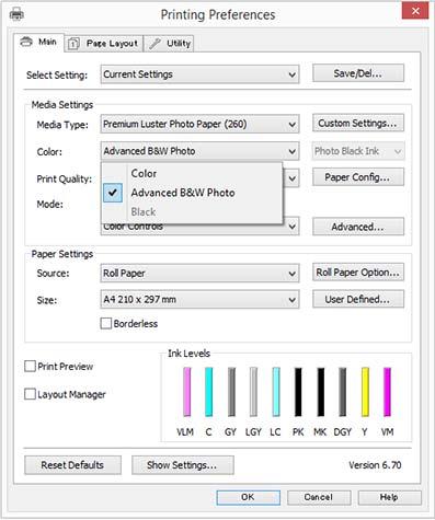 Επιλογές εκτύπωσης Λειτουργικό σύστημα Ρυθμίσεις διαχείρισης χρώματος B Μεταβείτε στην οθόνη Main (Κύριο) του προγράμματος οδήγησης του εκτυπωτή. Windows 8.