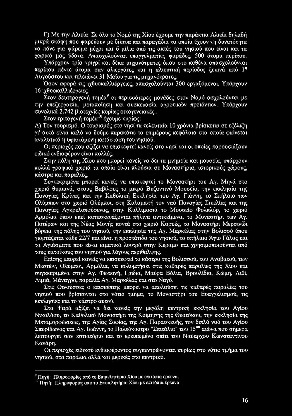 Γ) Με την Αλιεία.