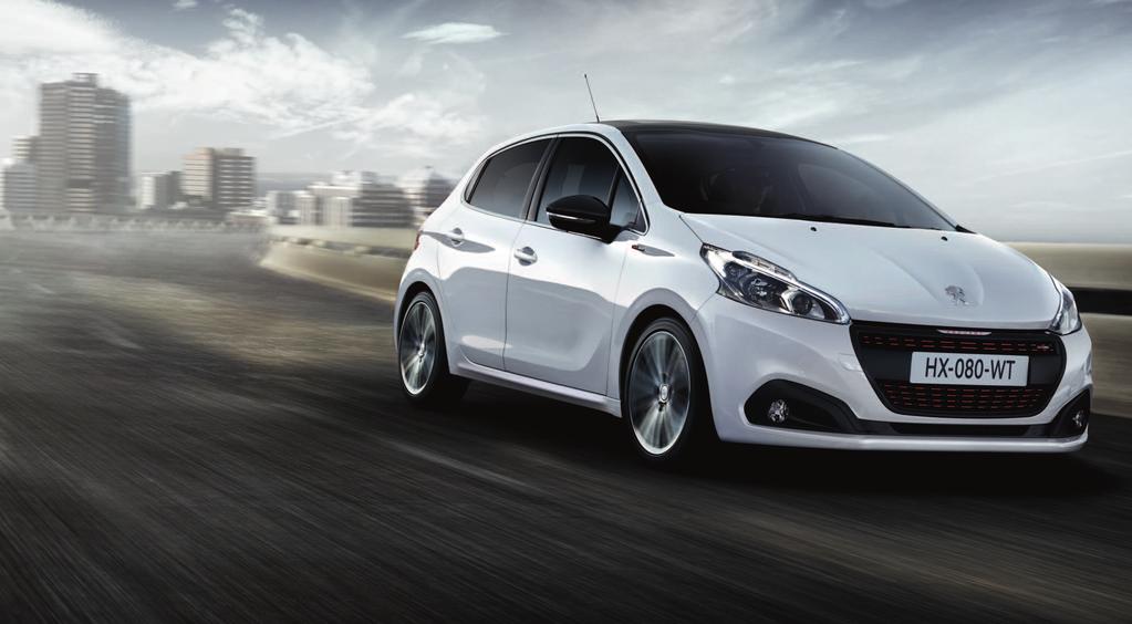 GT LINE ΣΠΟΡ ΧΑΡΑΚΤΗΡΑΣ Το PEUGEOT 208 GT Line τοποθετείται ανάμεσα στις εκδόσεις Allure και GTi, δημιουργώντας μια