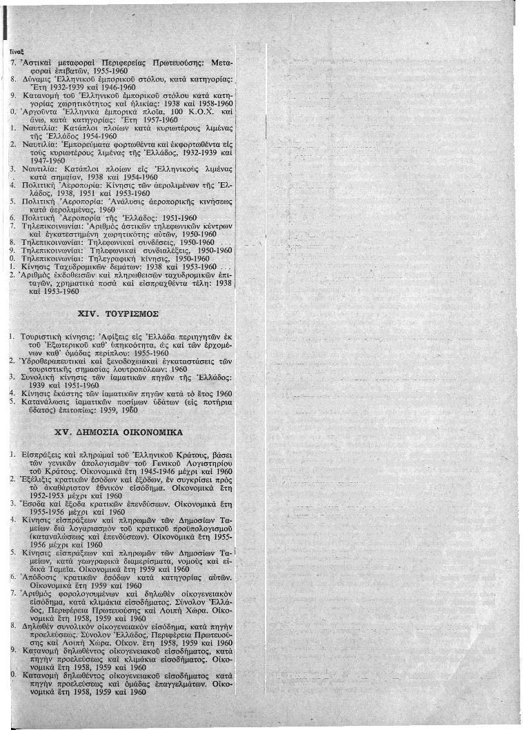 7. στικα μεταφορα Περιφερείας Πρωτευούσης: Μετα φορα πιβατ ν, 1955-8. Δύναμις λληνικο μπορικο στόλου, κατ κατηγορίας: τη 1932-1939 κα 1946-9.