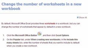 آشنایی با محیط اکسل )2007 ٢٠٠٧ )Excel 102 شكل 1-17 پنجرهي توضيحات نتيجهي جستجو ٤.