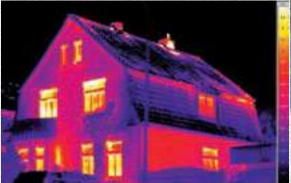 Διερεύνηση δυνατοτήτων επιλογής και διαμόρφωσης ενεργειακά αποδοτικών συστημάτων μόνωσης σε κτιριακές εγκαταστάσεις Σχήμα 1.16: Θερμογραφία κτιρίου χωρίς και με θερμομόνωση [36