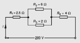 Si përmbledhje kemi: Shembulli 5.6. Për një rast te lidhjes së rezistove në seri dhe paralel, si në rastin e fig. 5.14, te gjendet a) rryma e furnizimit, b) rryma që rrjedh në çdo rezistor, dhe c) ndryshimi i potencialit në çdo rezistor.