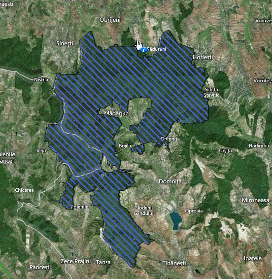 Harta fizica a sitului Natura 2000